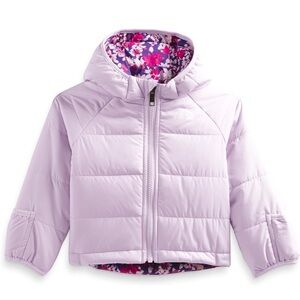 The North Face Baby Toddler Girls Perrito Reversible Hooded Jacket Lavender Fog
